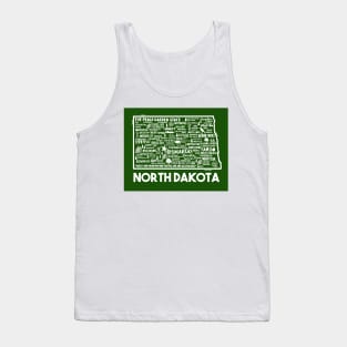 North Dakota Map Tank Top